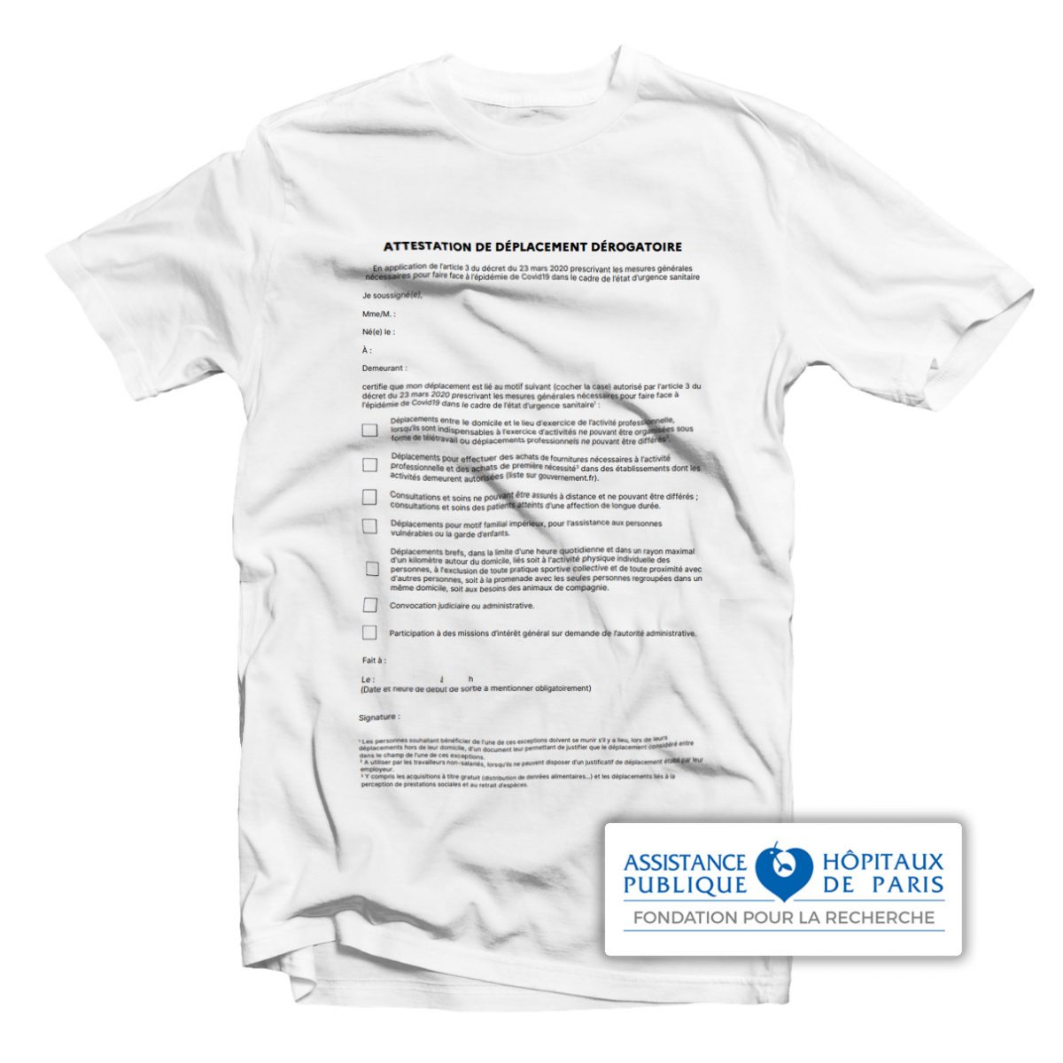 T-shirt ATTESTATION DÉROGATOIRE