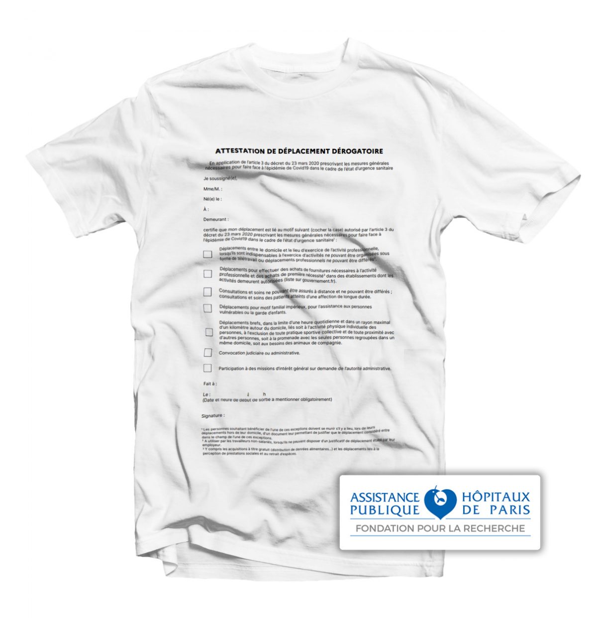 T-shirt ATTESTATION DÉROGATOIRE